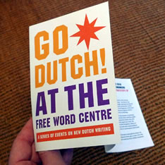 Leaflet for readings at the Free Word Centre