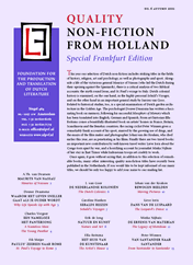 Omslag Quality Non-Fiction from Holland (Autumn 2001)